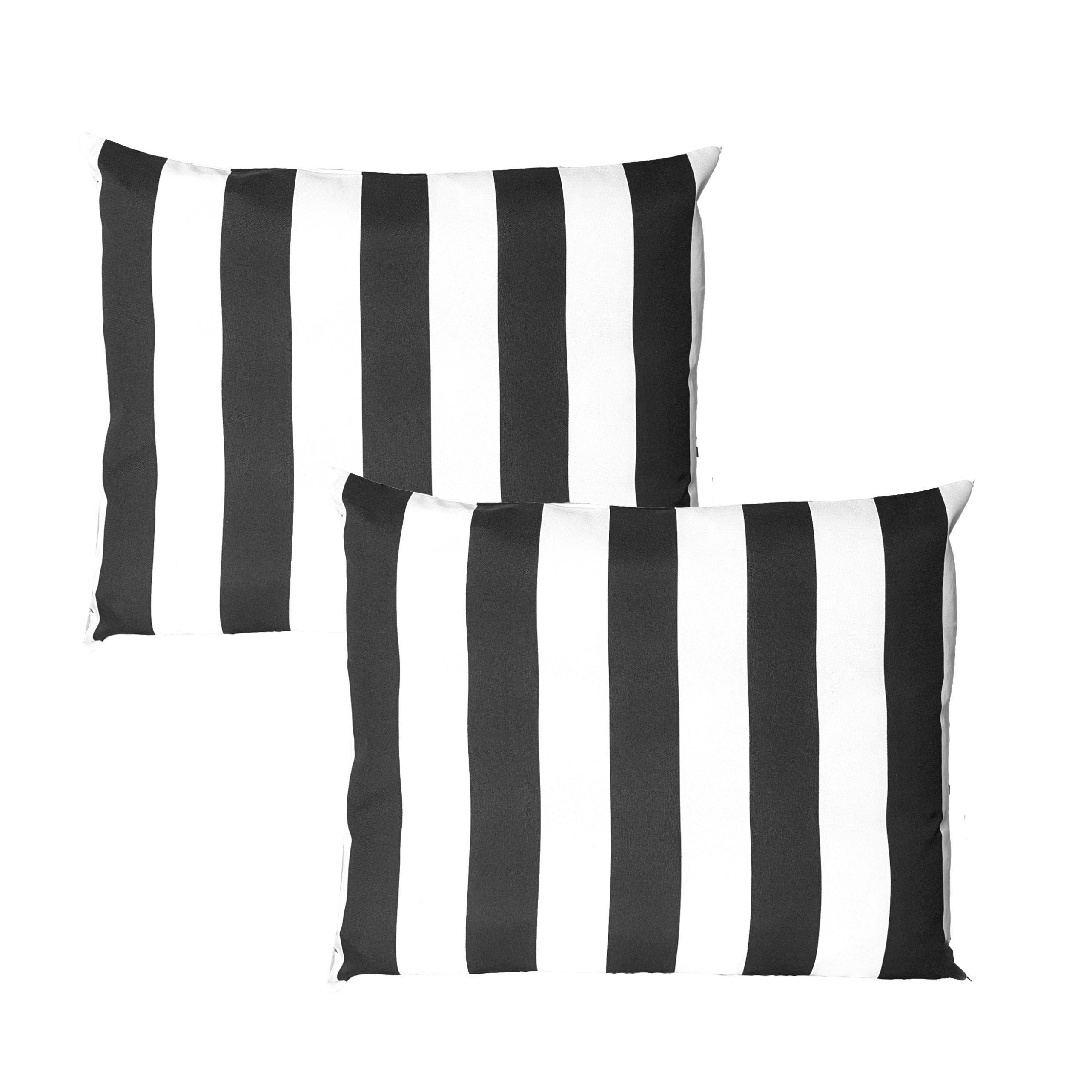 Rockin Cushions IKEA Outdoor Slipcovers 2 Pack Outdoor Pillow Covers | Black White Stripe | Compatible with IKEA Duvholmen and Kuddarna Cushions