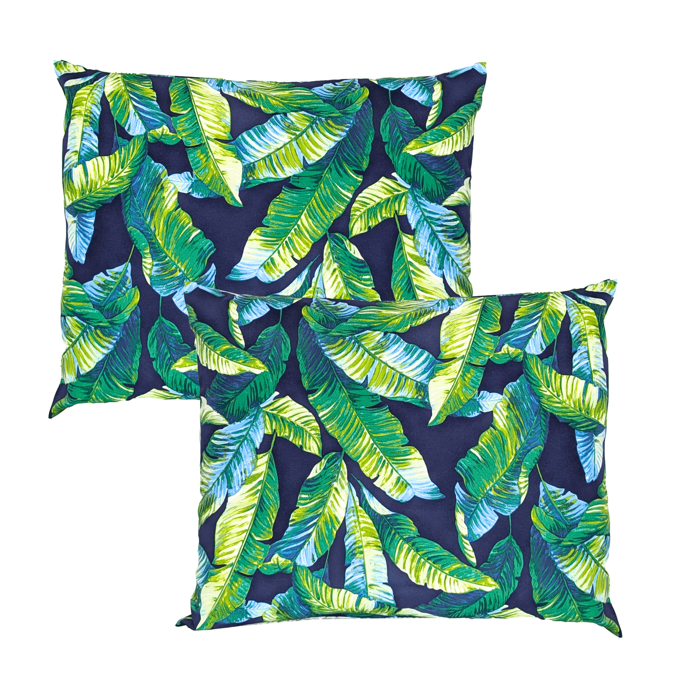 Rockin Cushions IKEA Outdoor Slipcovers 2 Pack Outdoor Pillow Covers | Green Banana Leaf Jungle Print | Compatible with IKEA Duvholmen and Kuddarna Cushions