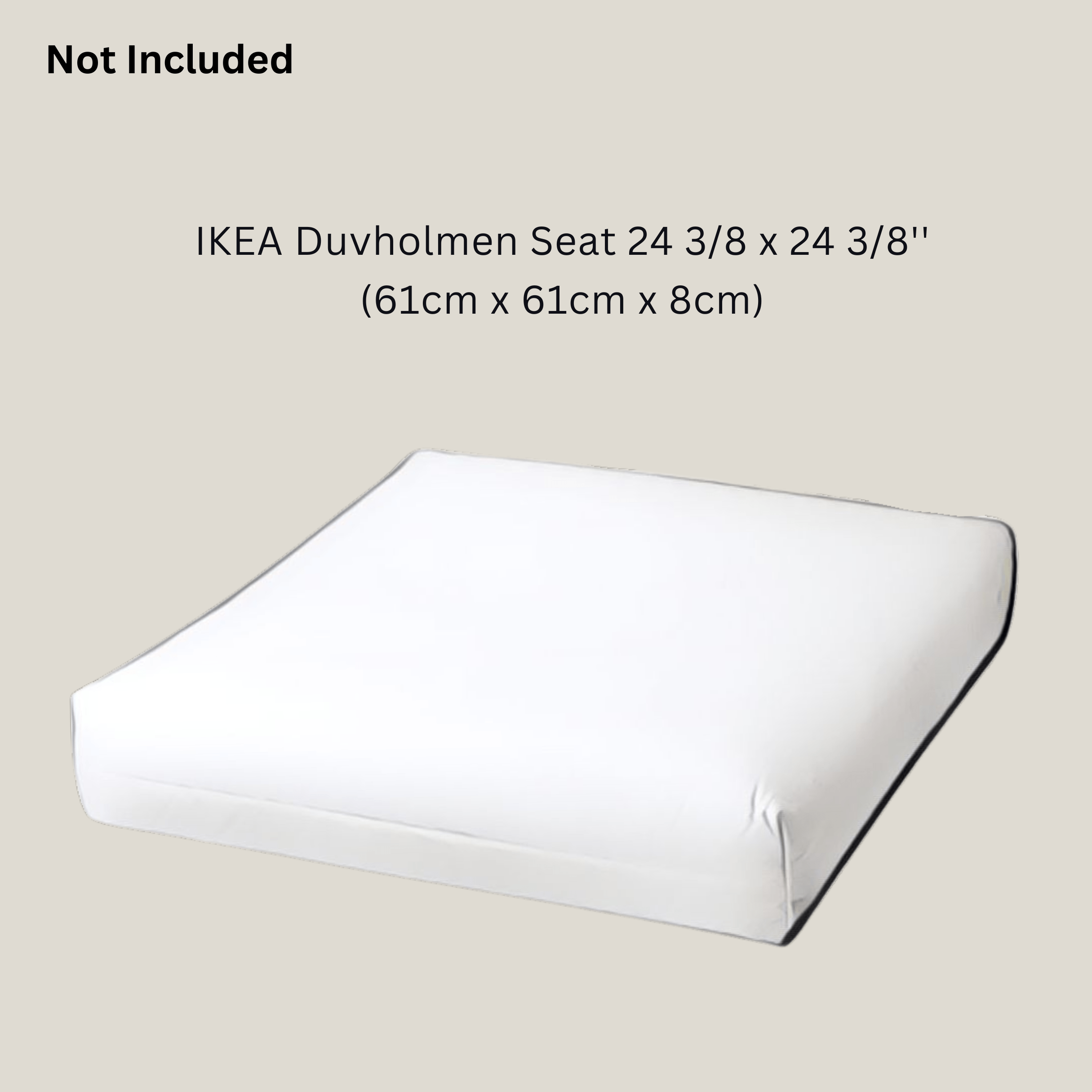 Rockin Cushions IKEA Outdoor Slipcovers 2 Pack Outdoor Seat Covers | Black White Stripe | Compatible with IKEA Duvholmen Inner Cushion