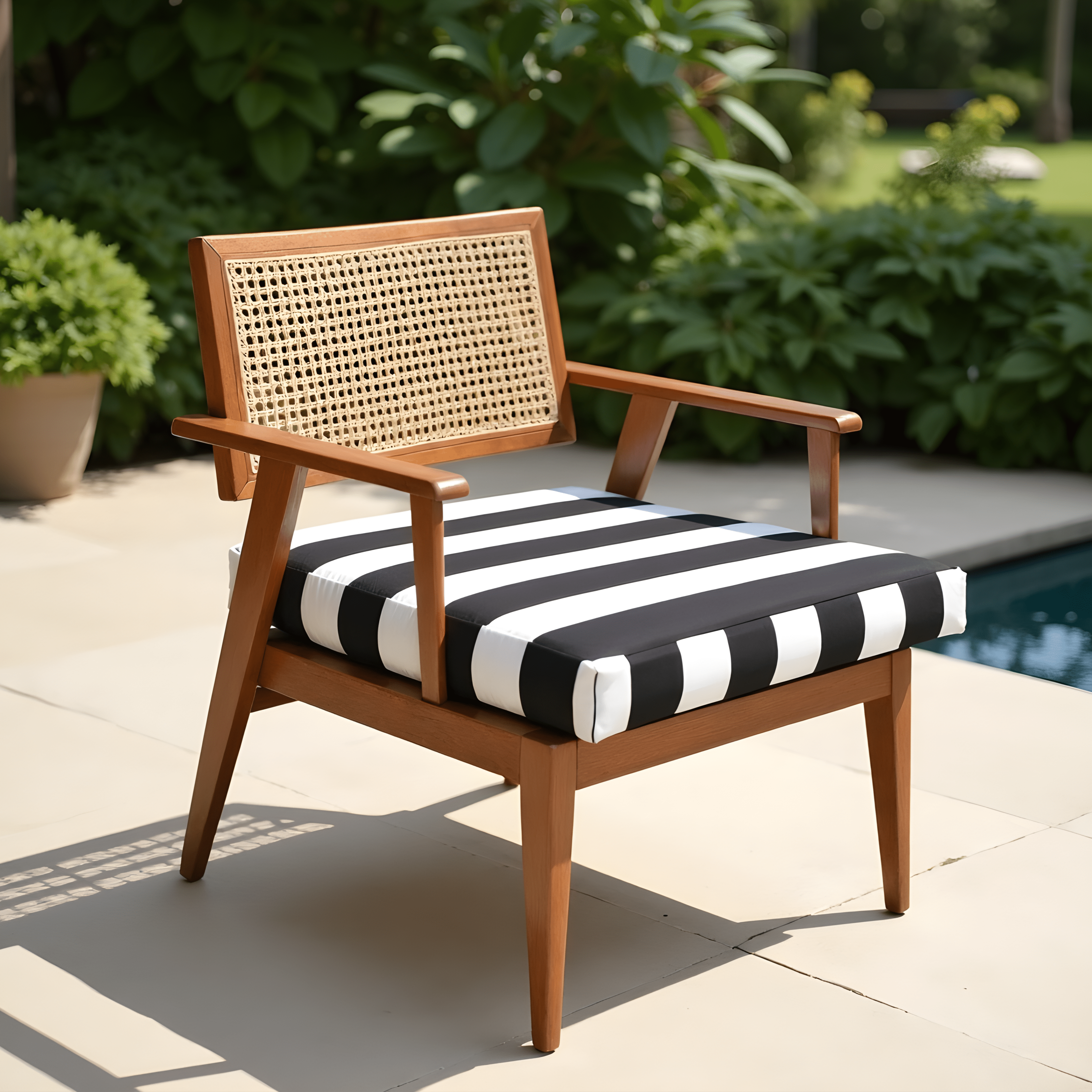 Rockin Cushions IKEA Outdoor Slipcovers 2 Pack Outdoor Seat Covers | Black White Stripe | Compatible with IKEA Duvholmen Inner Cushion