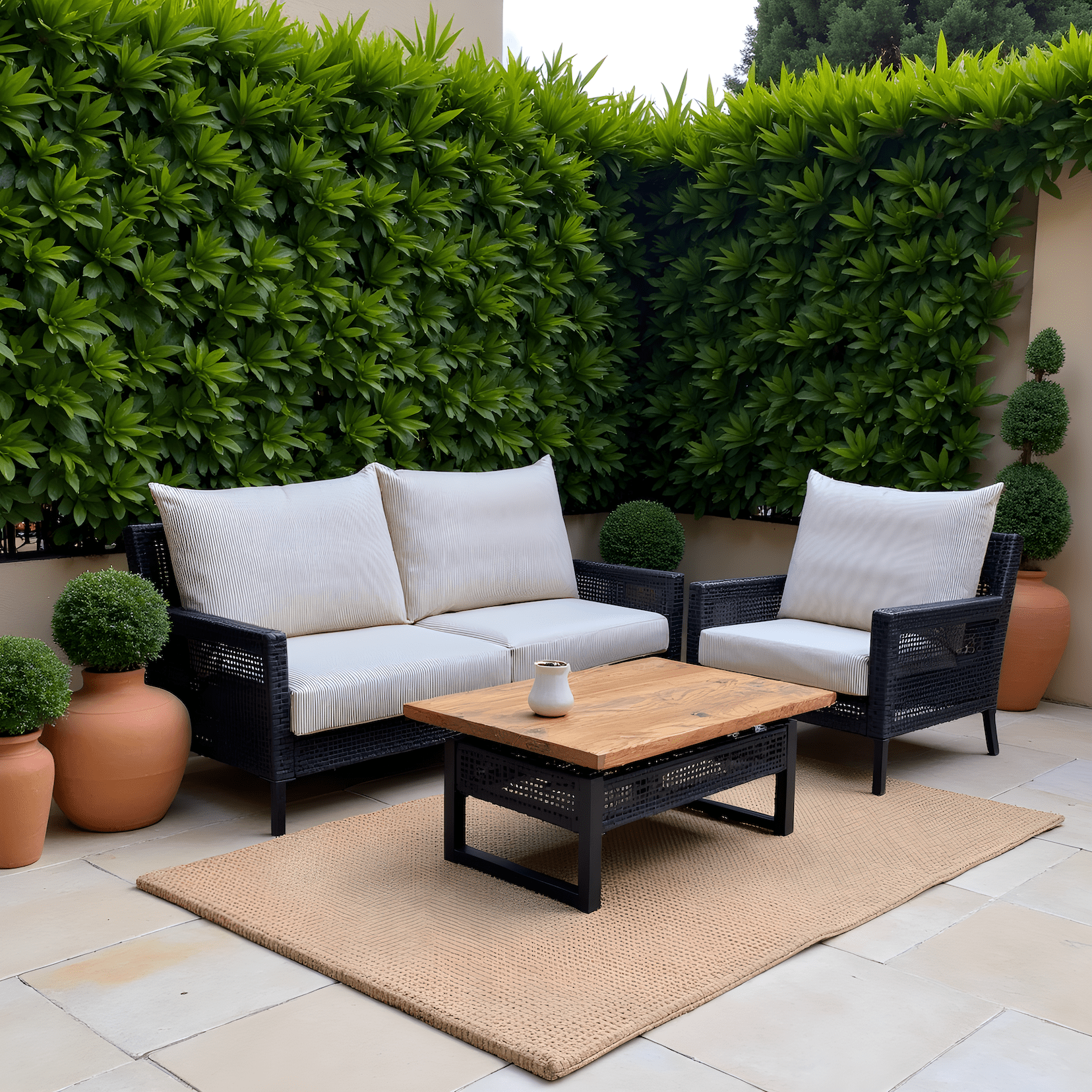 Rockin Cushions IKEA Outdoor Slipcovers Beige Stripe Outdoor Slip Covers, Compatible with IKEA Duvholmen