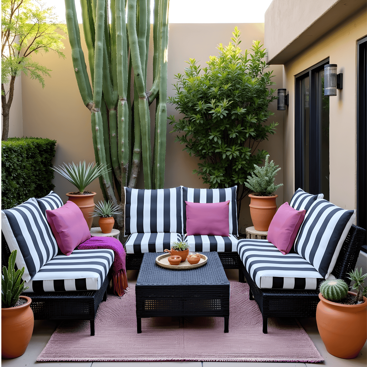 Patio Furniture Striped Outdoor Cushion Covers Ikea Black And