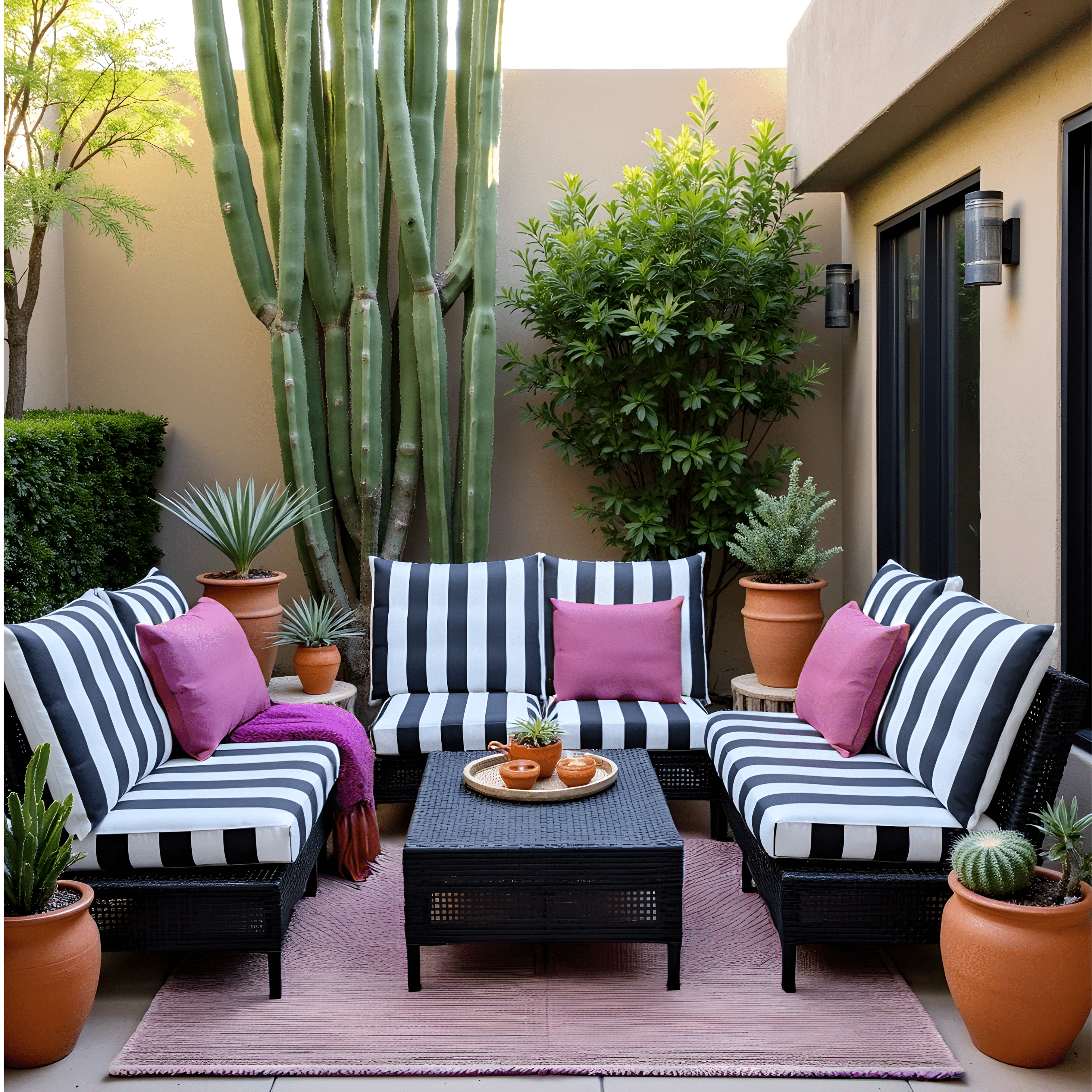 Rockin Cushions IKEA Outdoor Slipcovers Black and White Cabana Stripe Outdoor Slip Covers, Compatible with IKEA Duvholmen