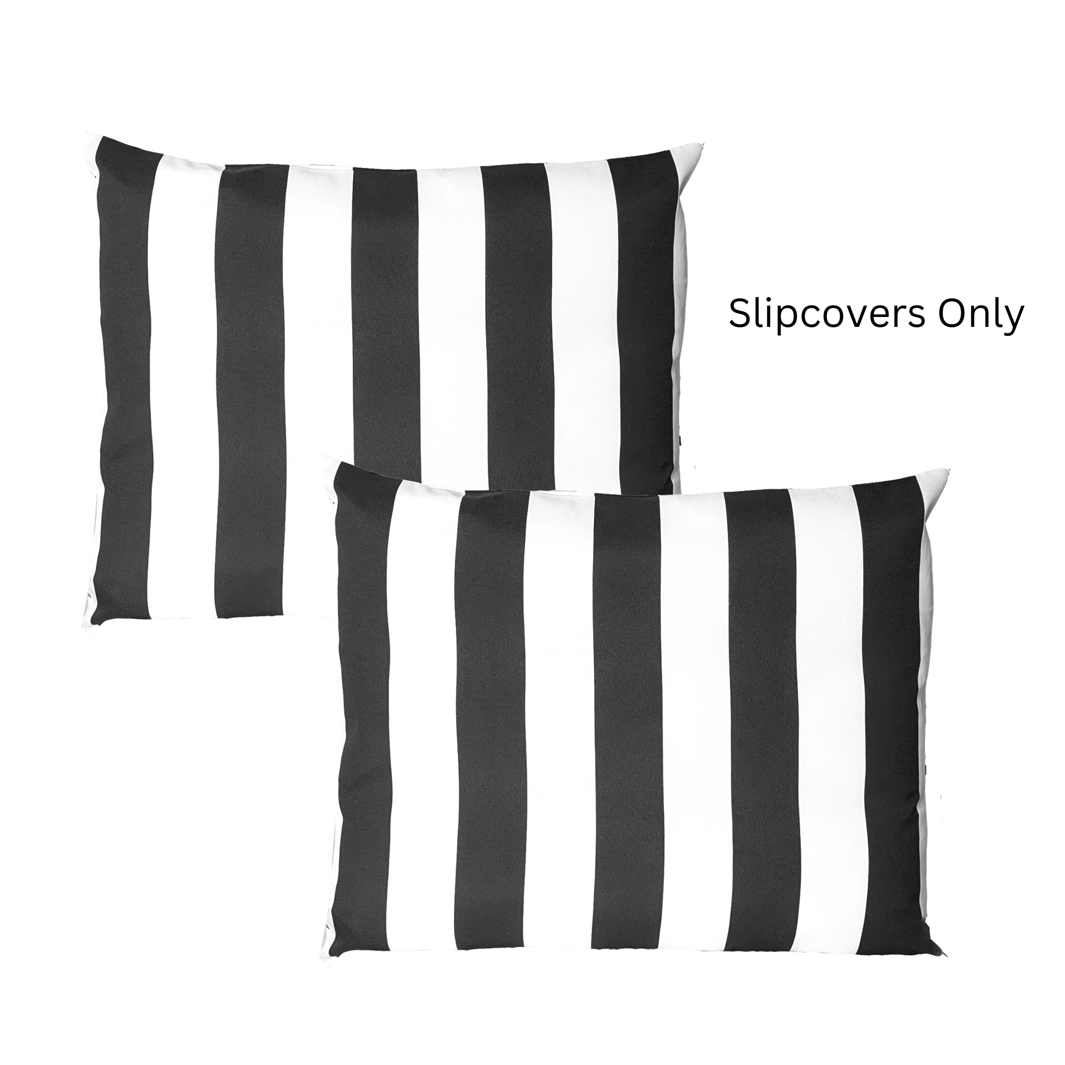 Rockin Cushions IKEA Outdoor Slipcovers Black and White Cabana Stripe Outdoor Slip Covers, Compatible with IKEA Duvholmen Kuddarna