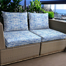Load image into Gallery viewer, Rockin Cushions IKEA Outdoor Slipcovers Blue Rain IKEA Duvholmen Outdoor Slip Covers