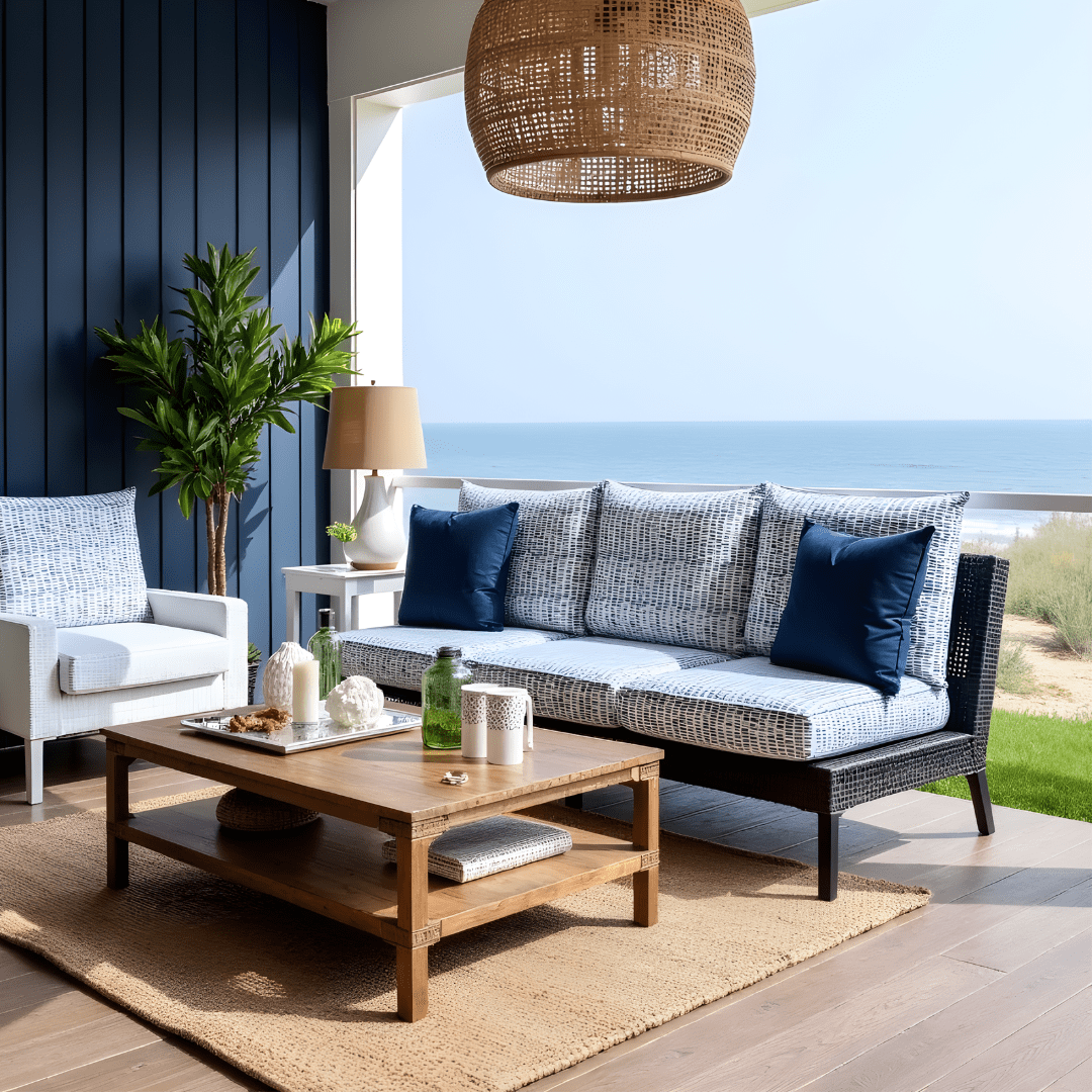 Rockin Cushions IKEA Outdoor Slipcovers Blue Rain Outdoor Slipcovers, Compatible with IKEA Duvholmen Kuddarna