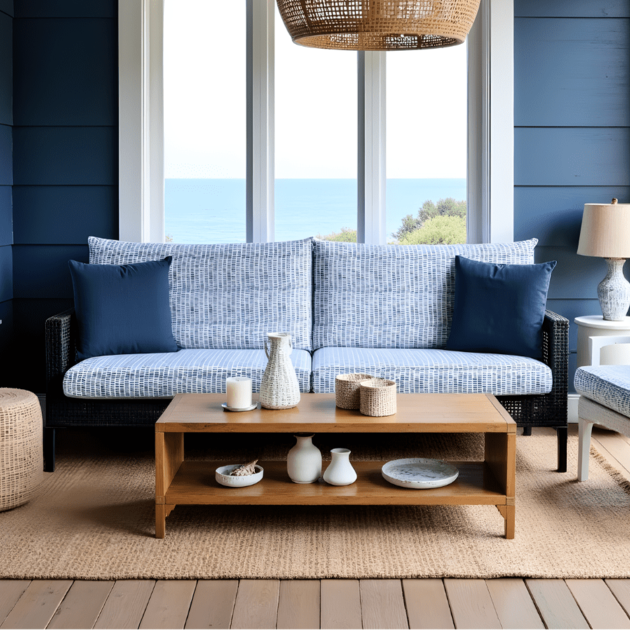 Rockin Cushions IKEA Outdoor Slipcovers Blue Rain Outdoor Slipcovers, Compatible with IKEA Duvholmen Kuddarna