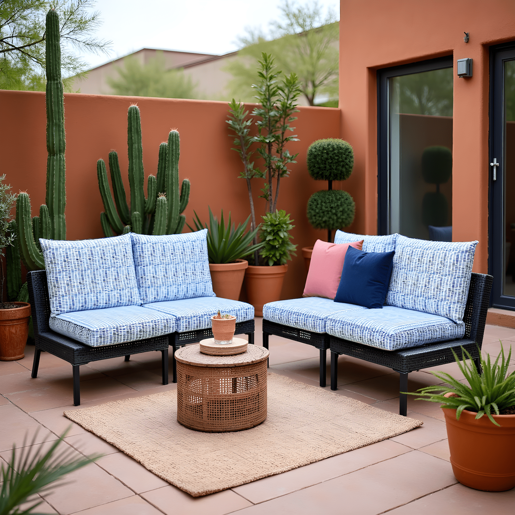 Rockin Cushions IKEA Outdoor Slipcovers Blue Rain Outdoor Slipcovers, Compatible with IKEA Duvholmen Kuddarna