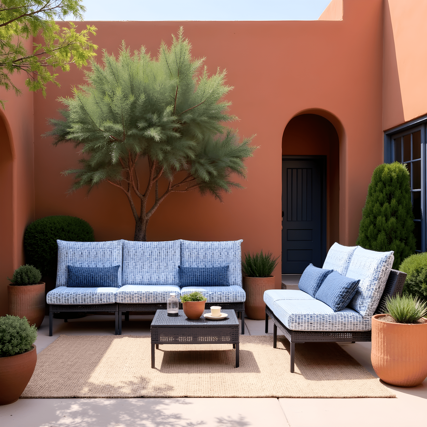 Rockin Cushions IKEA Outdoor Slipcovers Blue Rain Outdoor Slipcovers, Compatible with IKEA Duvholmen Kuddarna