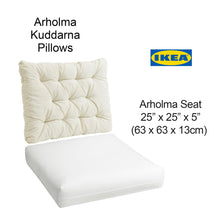 Load image into Gallery viewer, Rockin Cushions IKEA Outdoor Slipcovers IKEA Arholma Kuddarna, Beige Stripe Outdoor Slip Covers