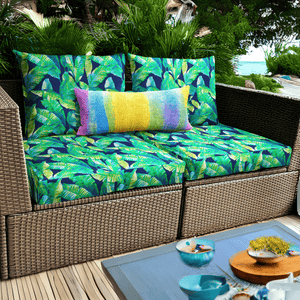 Rockin Cushions IKEA Outdoor Slipcovers IKEA Duvholmen Navy Green Banana Leaf Outdoor Slip Covers