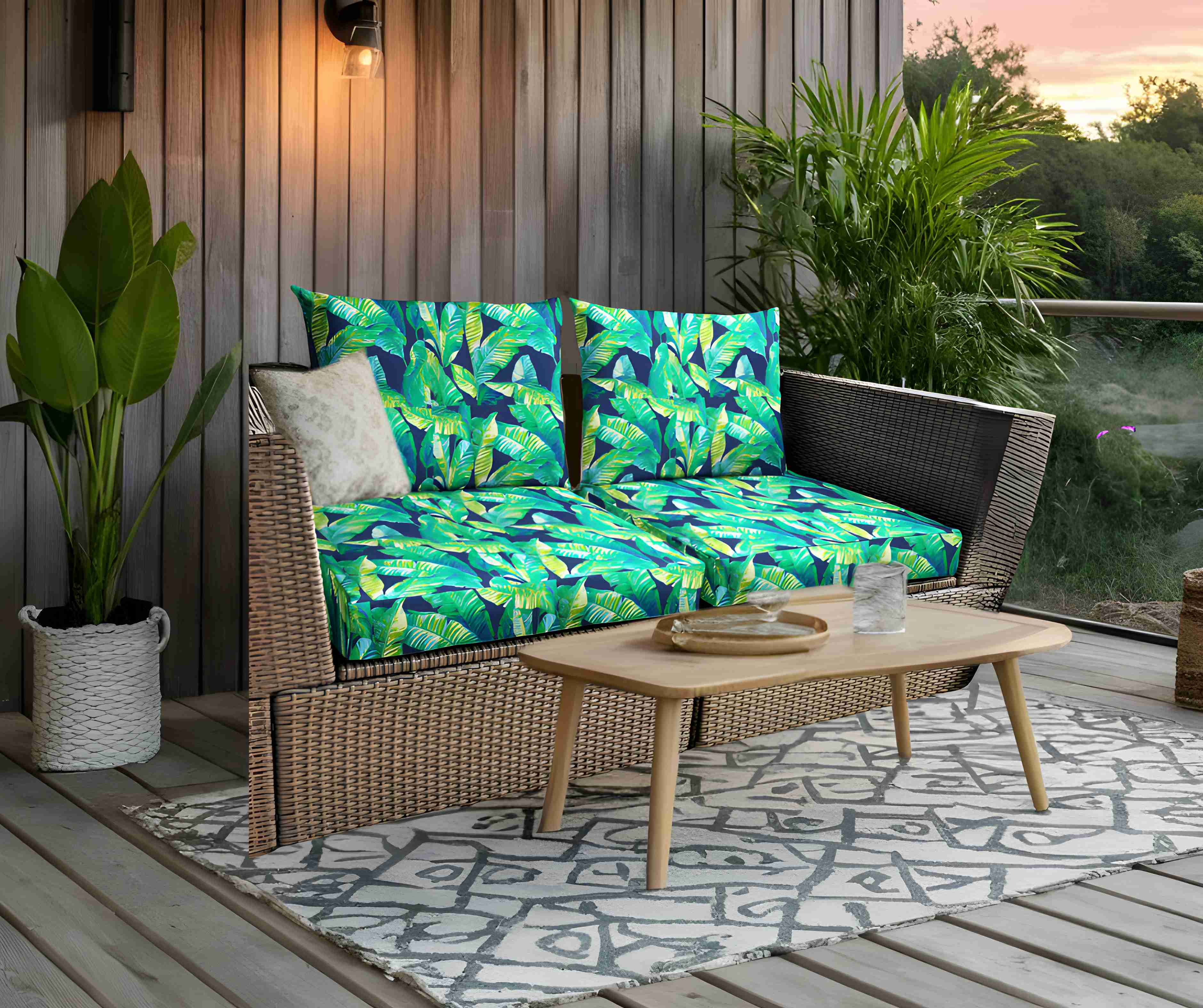 Banana leaf outdoor cushions sale