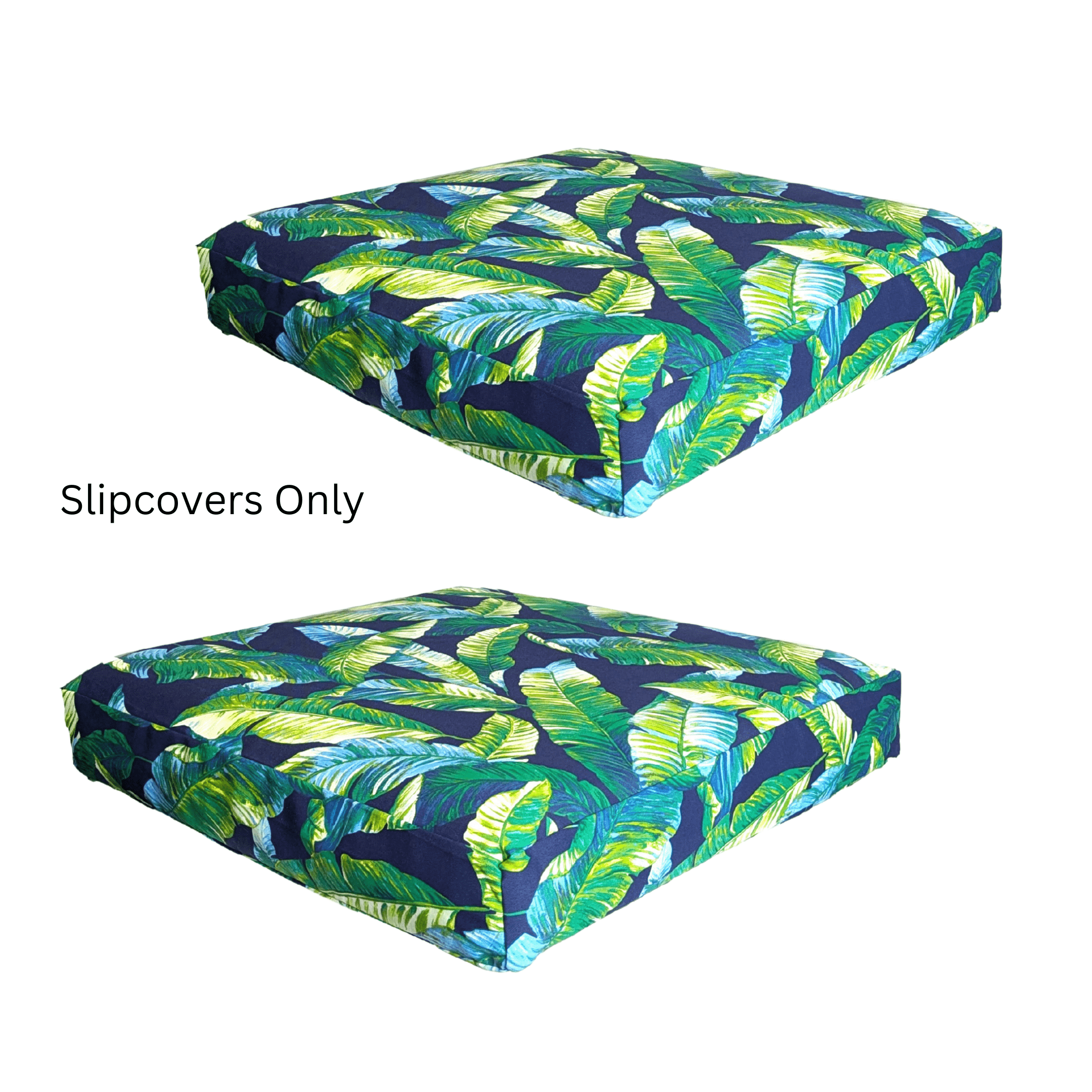 Rockin Cushions IKEA Outdoor Slipcovers Navy Green Banana Leaf Outdoor Slip Covers, Compatible with IKEA Duvholmen