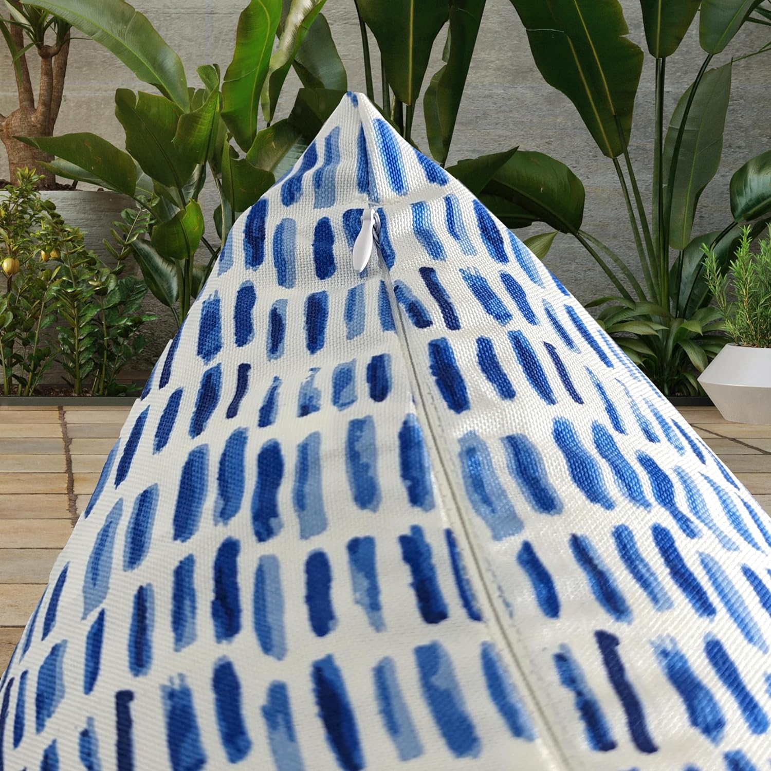 Rockin Cushions IKEA Outdoor Slipcovers Rockin Cushions Outdoor Slip Covers | Blue Rain | Compatible with IKEA Duvholmen Cushions