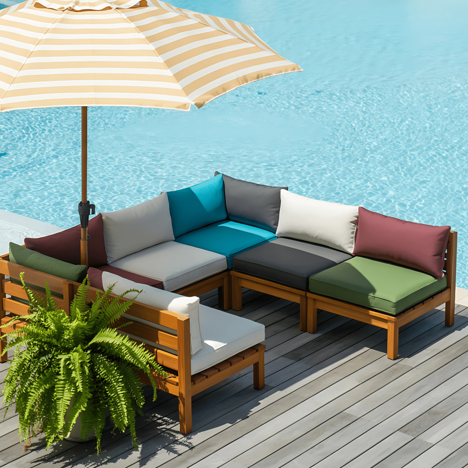 Rockin Cushions IKEA Outdoor Slipcovers SALE 30-Piece Sunbrella Outdoor Slipcover Set, Compatible with Duvholmen Kuddarna Cushions