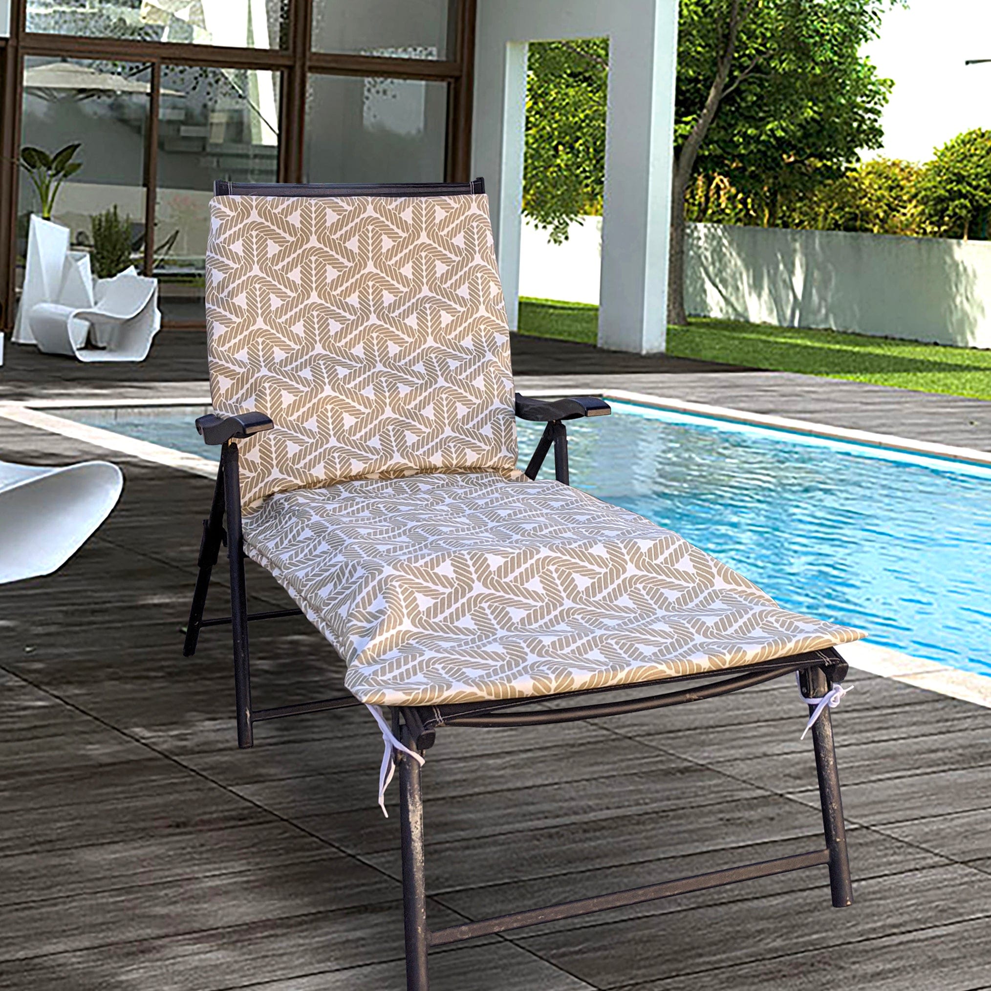 Rockin Cushions IKEA Outdoor Slipcovers SALE IKEA OUTDOOR Slip Cover, Hallo Chaise Pad Cover, Beige Sand Rope Print