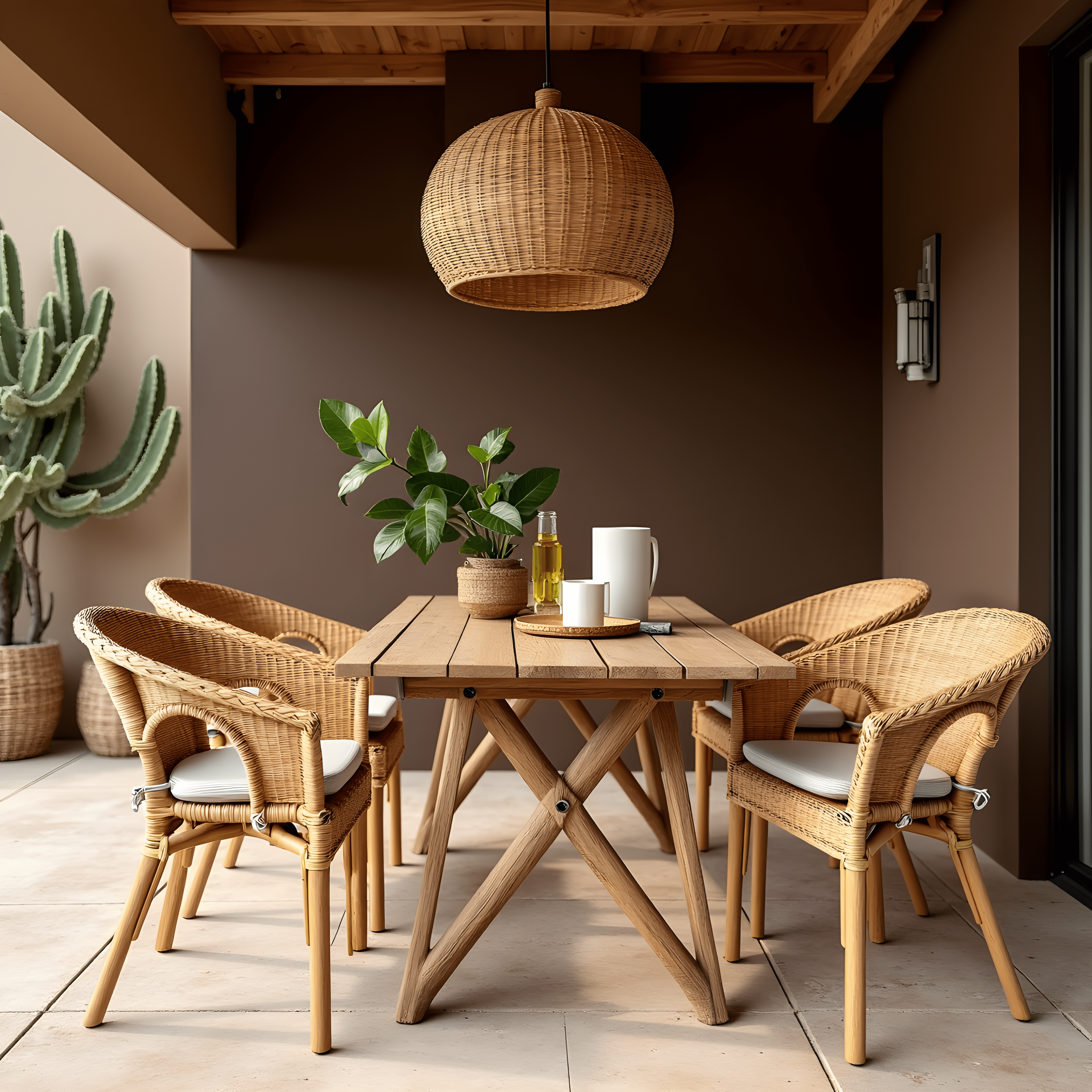 Rockin Cushions IKEA Outdoor Slipcovers Set of 2, Beige Stripe U-Shape Outdoor Chair Pad, Removable Covers