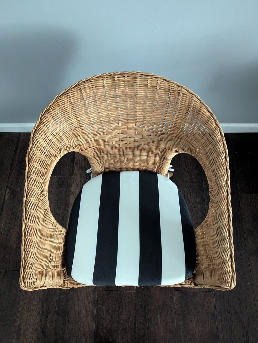 Rockin Cushions IKEA Outdoor Slipcovers Set of 2, Black Stripe U-Shape Outdoor Chair Pad, Removable Covers