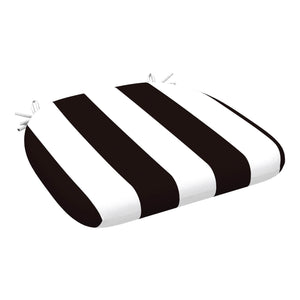 Rockin Cushions IKEA Outdoor Slipcovers Set of 2, Black Stripe U-Shape Outdoor Chair Pad, Removable Covers