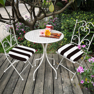 Rockin Cushions IKEA Outdoor Slipcovers Set of 2, Black Stripe U-Shape Outdoor Chair Pad, Removable Covers