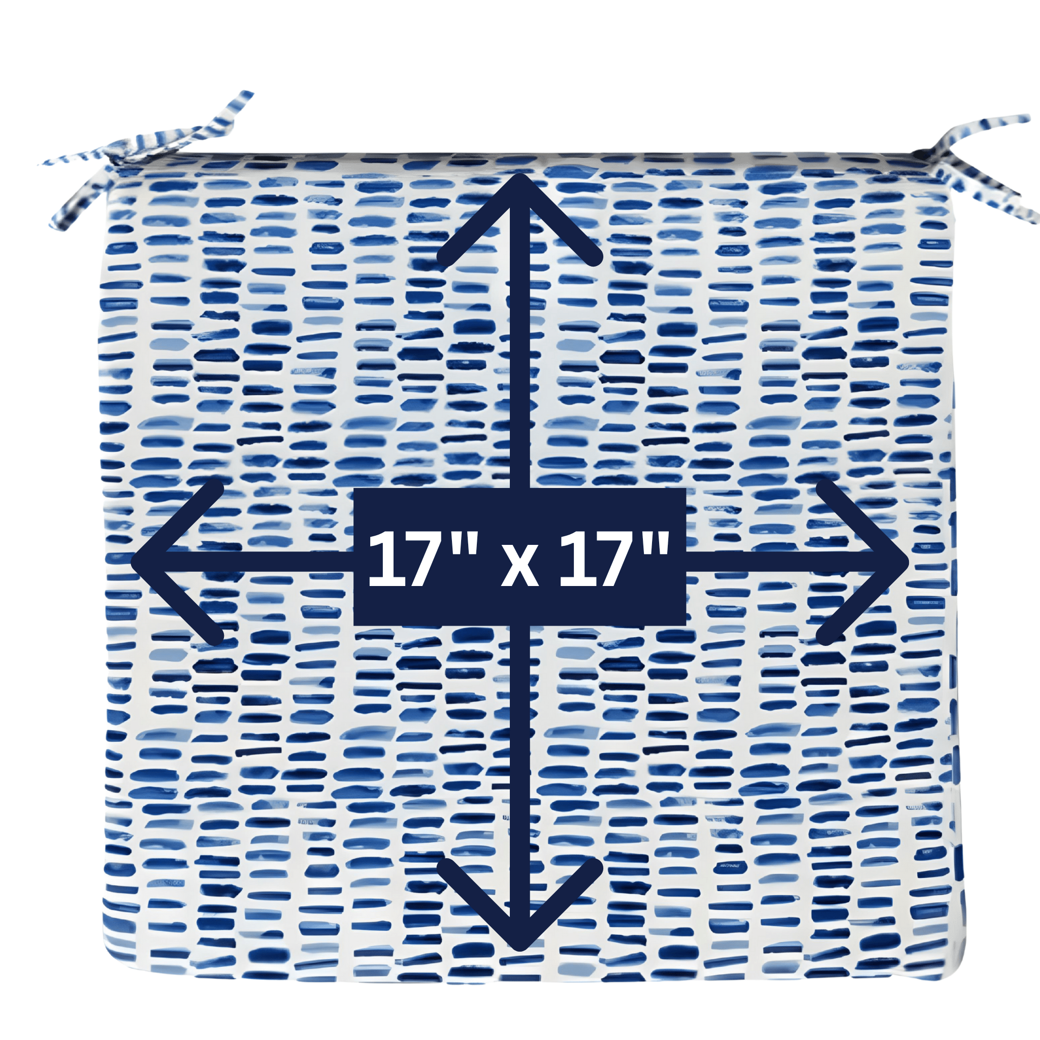 Rockin Cushions IKEA Outdoor Slipcovers Set of 2, Blue Rain Square Outdoor Chair Pad, Removable Covers