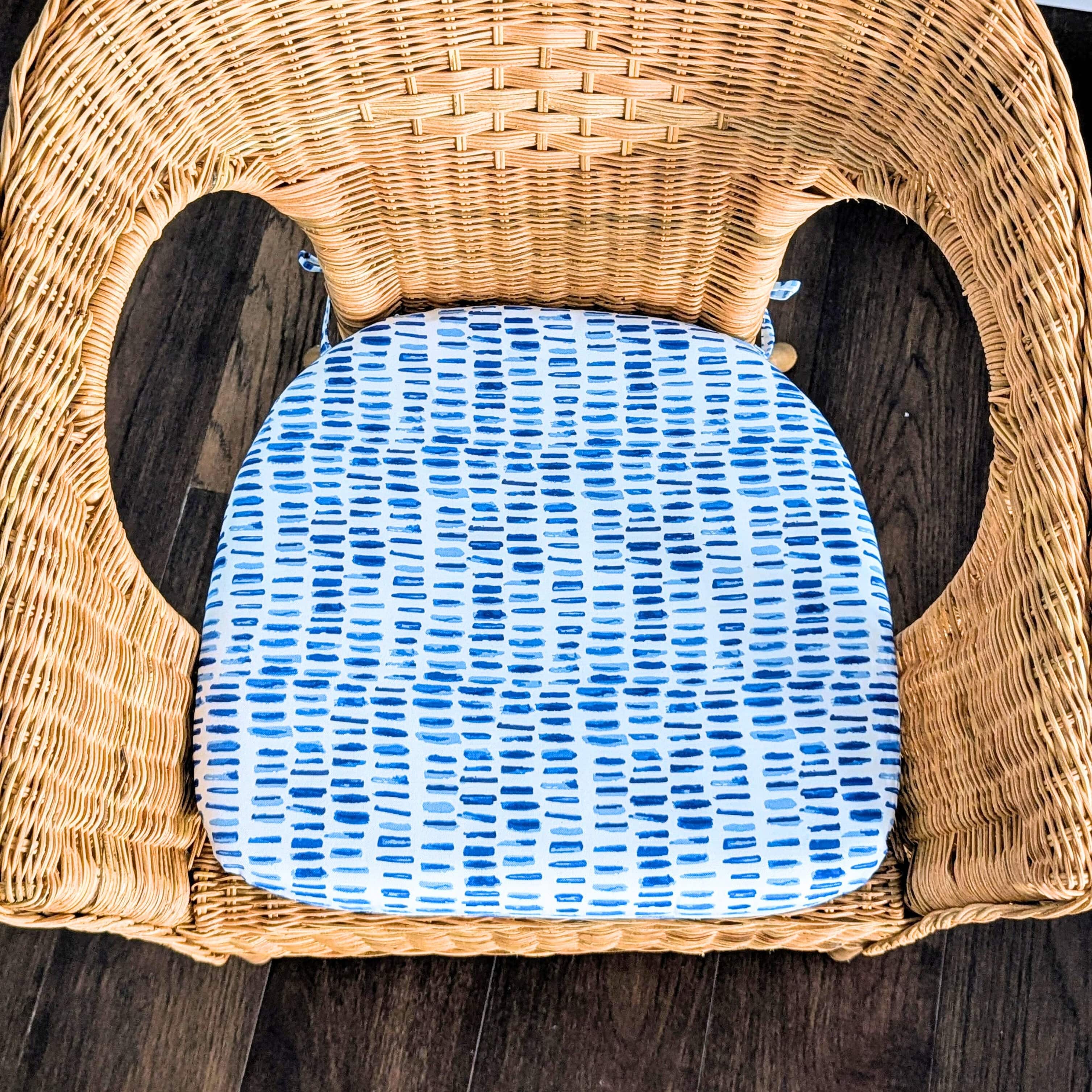 Rockin Cushions IKEA Outdoor Slipcovers Set of 2, Blue Rain U-Shape Outdoor Chair Pad, Removable Covers