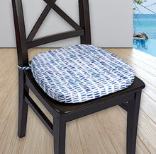 Load image into Gallery viewer, Rockin Cushions IKEA Outdoor Slipcovers Set of 2, Blue Rain U-Shape Outdoor Chair Pad, Removable Covers