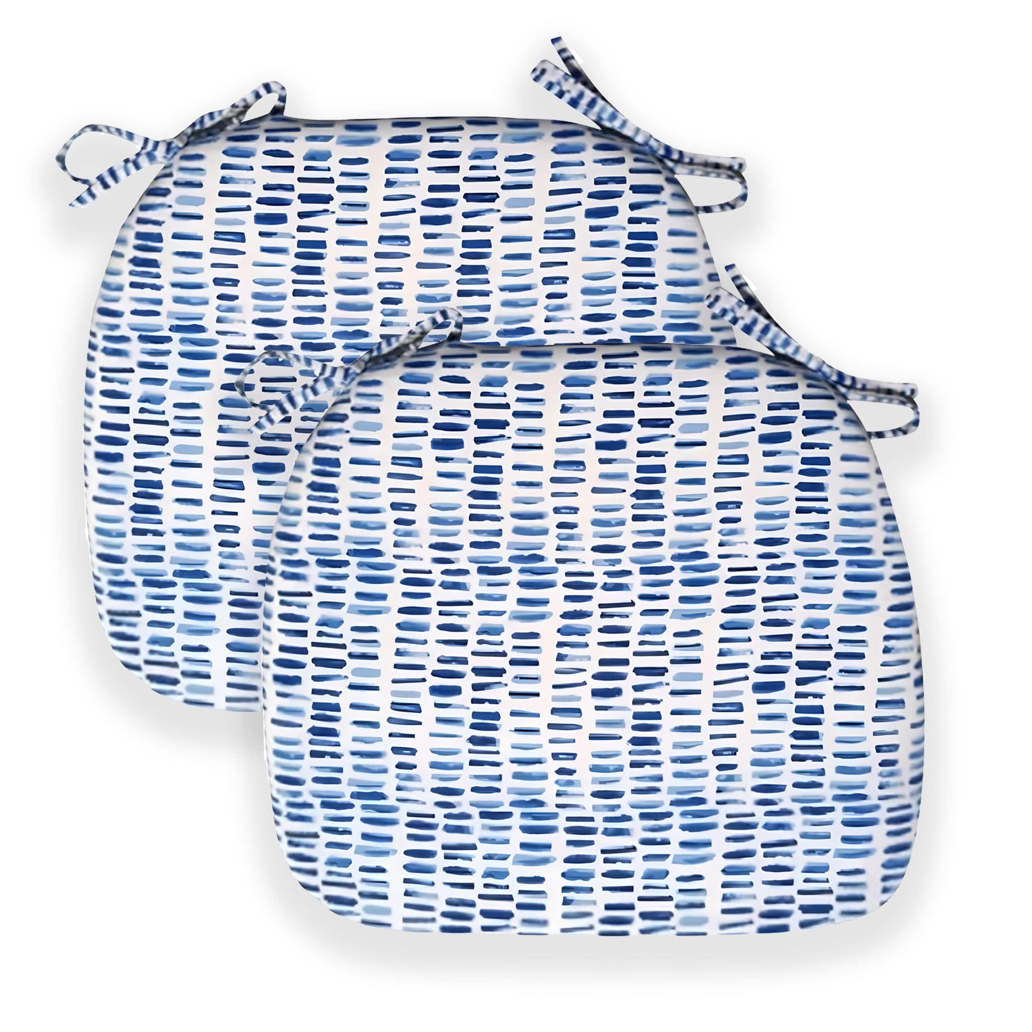 Rockin Cushions IKEA Outdoor Slipcovers Set of 2, Blue Rain U-Shape Outdoor Chair Pad, Removable Covers