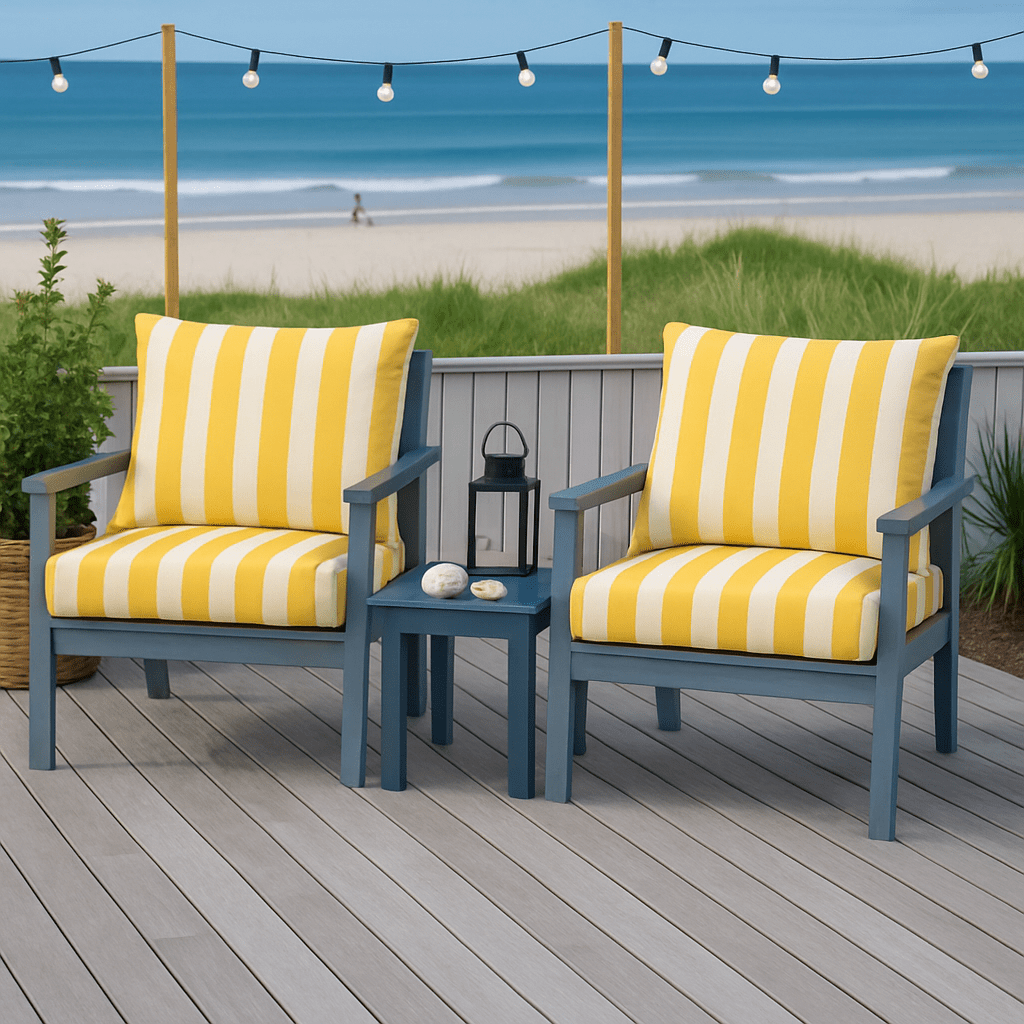 Rockin Cushions IKEA Outdoor Slipcovers Yellow Stripe Outdoor Slip Covers, Compatible with IKEA Duvholmen - Made to Order