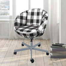 Load image into Gallery viewer, Rockin Cushions IKEA Skruvsta Black Buffalo Check Scandinavian Slip Cover, Compatible with IKEA SKRUVSTA