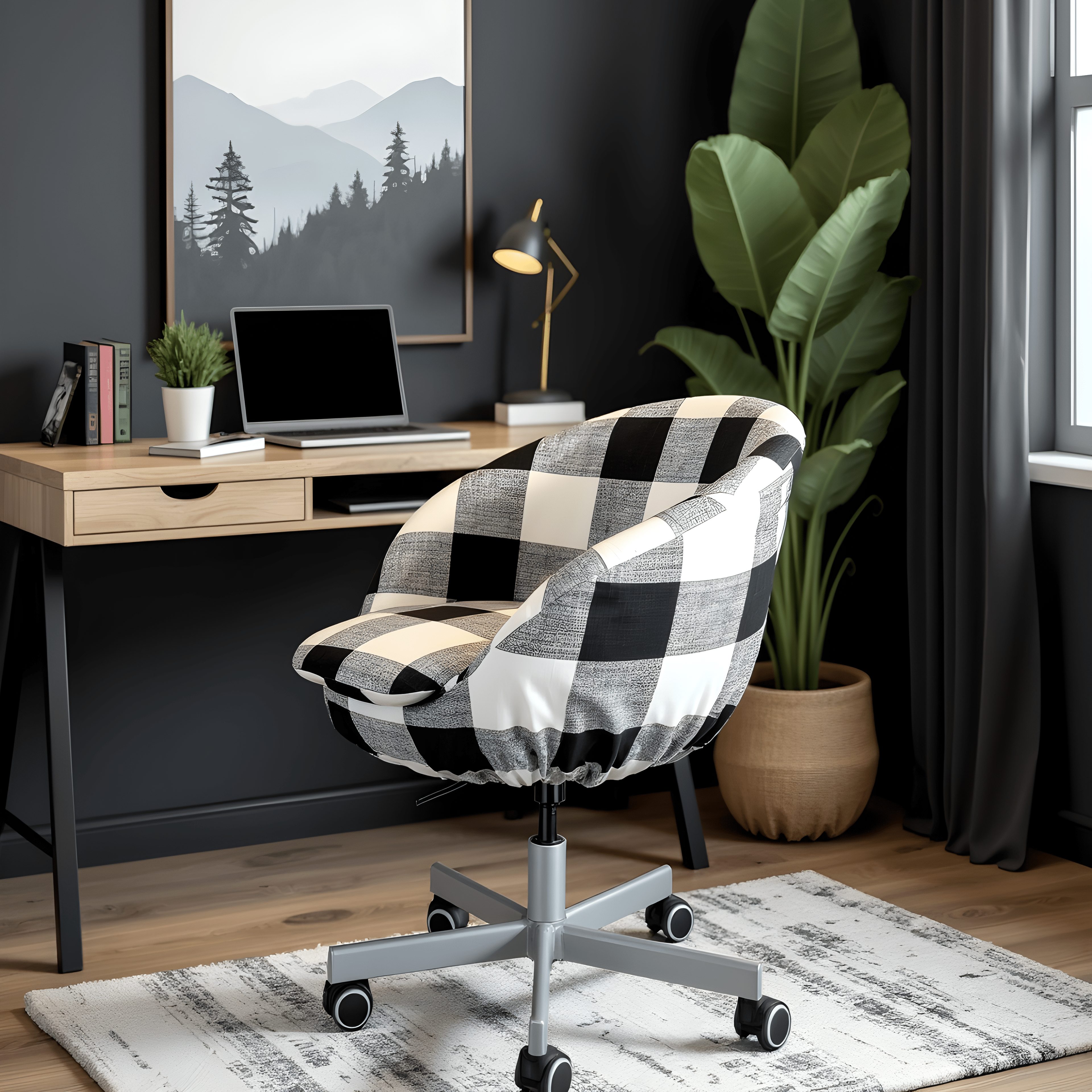 Rockin Cushions IKEA Skruvsta Black Buffalo Check Scandinavian Slip Cover, Compatible with IKEA SKRUVSTA - Made to Order