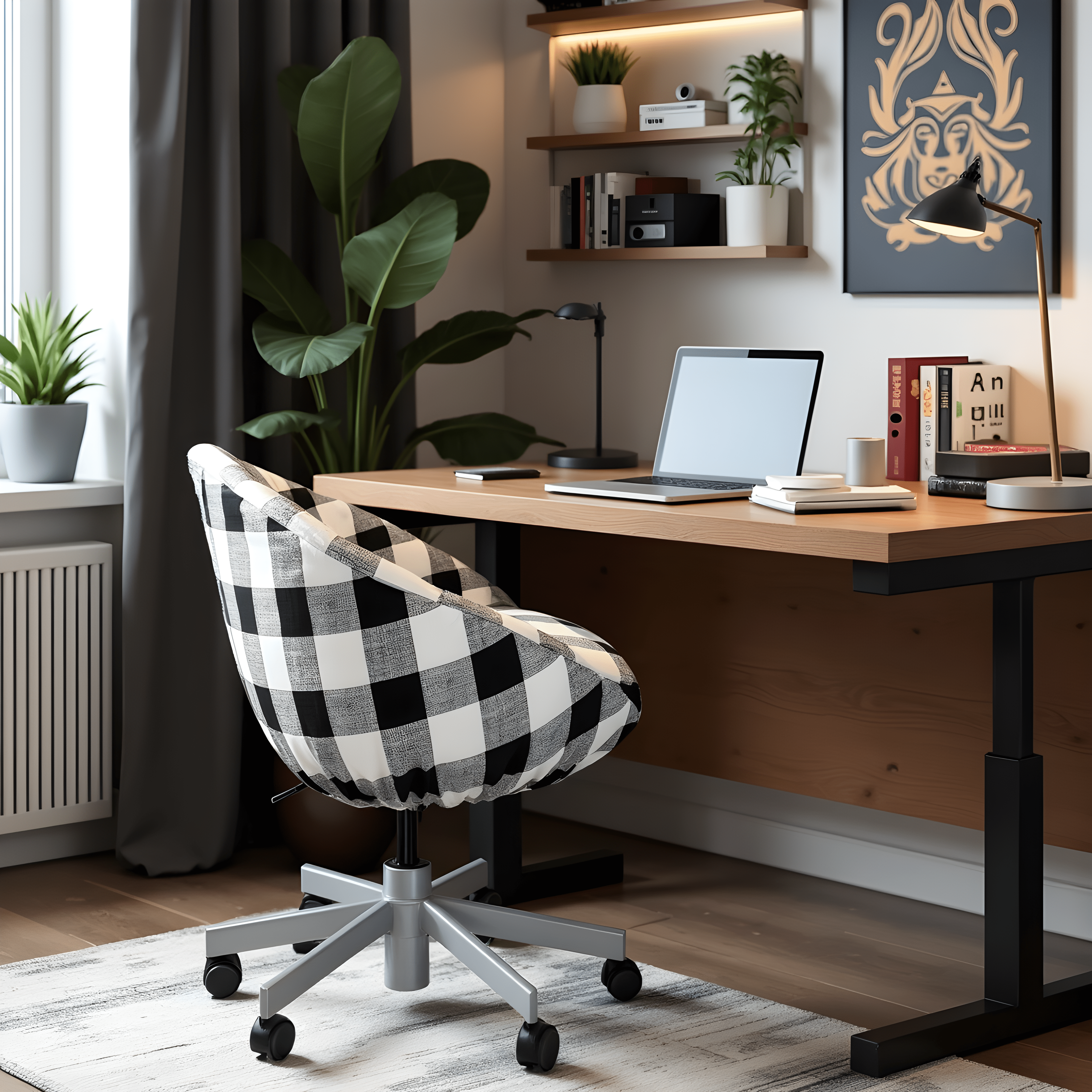 Rockin Cushions IKEA Skruvsta Black Buffalo Check Scandinavian Slip Cover, Compatible with IKEA SKRUVSTA - Made to Order