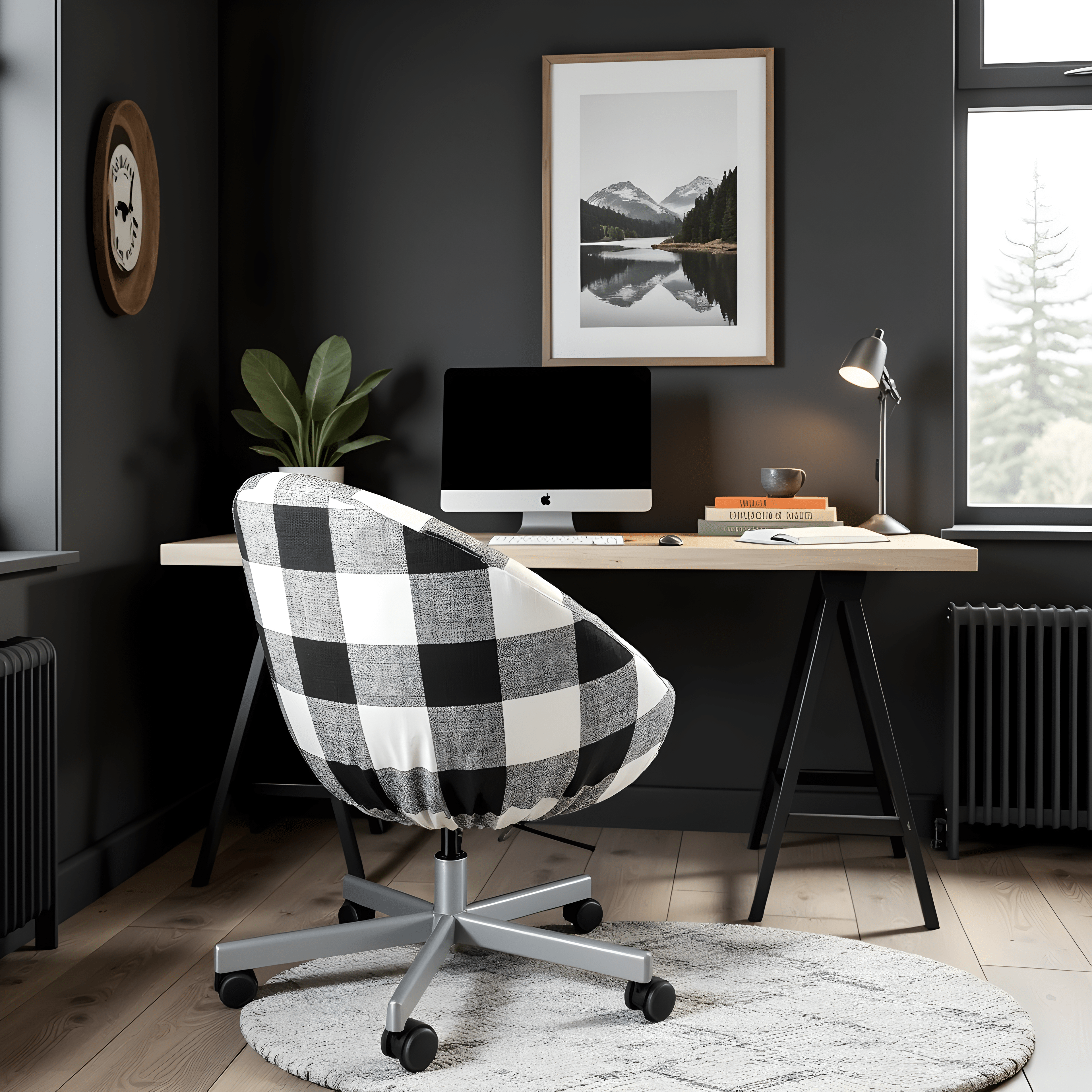 Rockin Cushions IKEA Skruvsta Black Buffalo Check Scandinavian Slip Cover, Compatible with IKEA SKRUVSTA - Made to Order