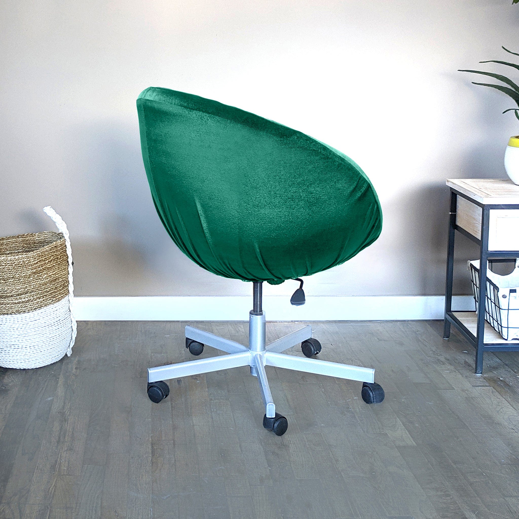 Rockin Cushions IKEA Skruvsta Forest Green Velvet IKEA SKRUVSTA Chair Slip Cover