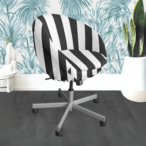 Rockin Cushions IKEA Skruvsta IKEA SKRUVSTA Chair Slip Cover, Black Cabana Stripe