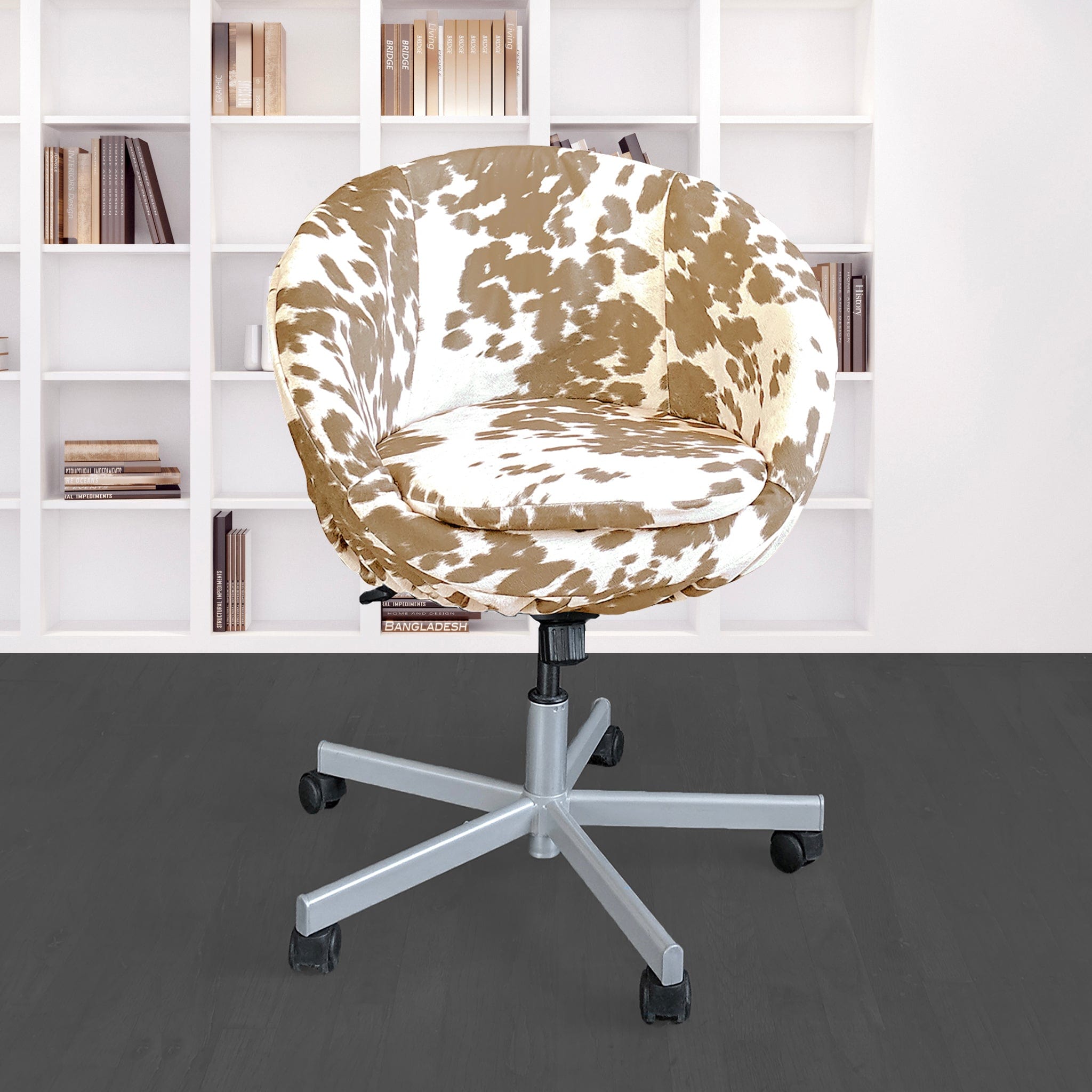 Rockin Cushions IKEA Skruvsta IKEA SKRUVSTA Chair Slip Cover, Light Brown Faux Cow Hide