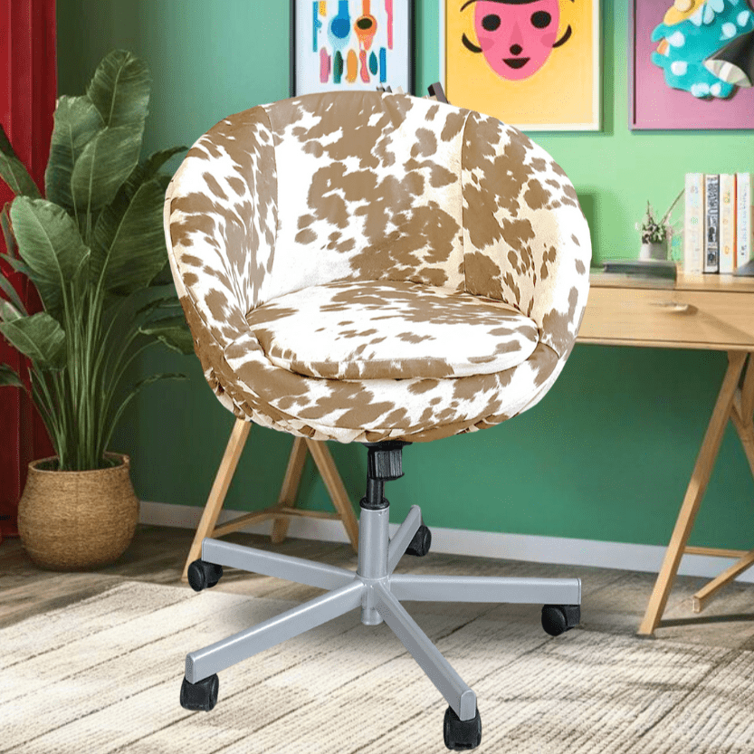 Rockin Cushions IKEA Skruvsta Light Brown Faux Cow Hide Slip Cover, Compatible with IKEA SKRUVSTA