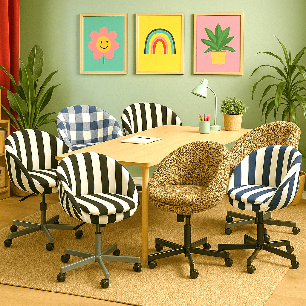 Rockin Cushions IKEA Skruvsta Mixed Pattern Slipcovers for IKEA Skruvsta Chair — Exclusive Bulk Clearance Lot, 65 Covers (Assorted Designs)