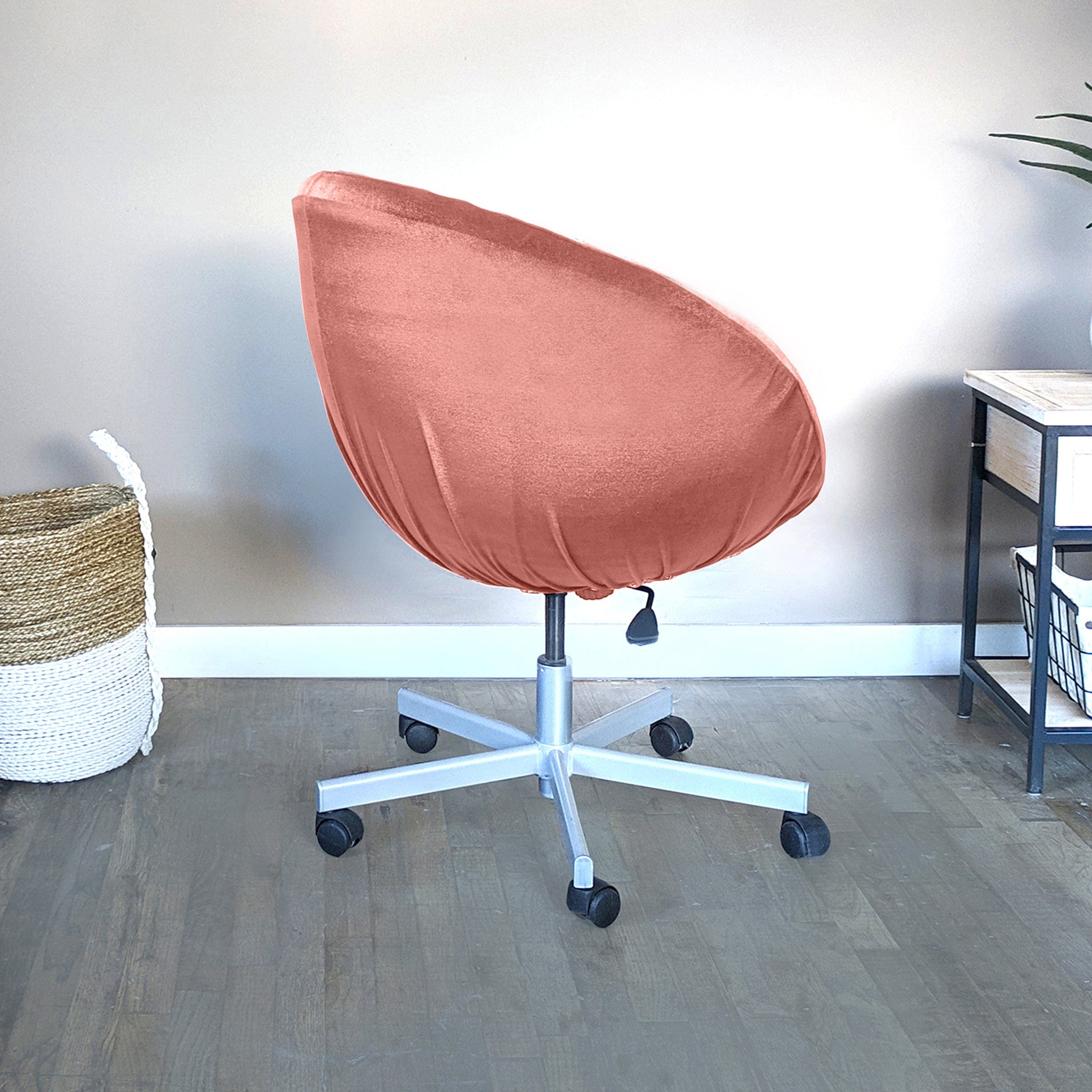 Rockin Cushions IKEA Skruvsta Velvet Blush Pink IKEA SKRUVSTA Chair Slip Cover