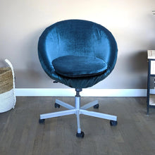 Load image into Gallery viewer, Rockin Cushions IKEA Skruvsta Velvet Navy Blue IKEA SKRUVSTA Chair Slip Cover