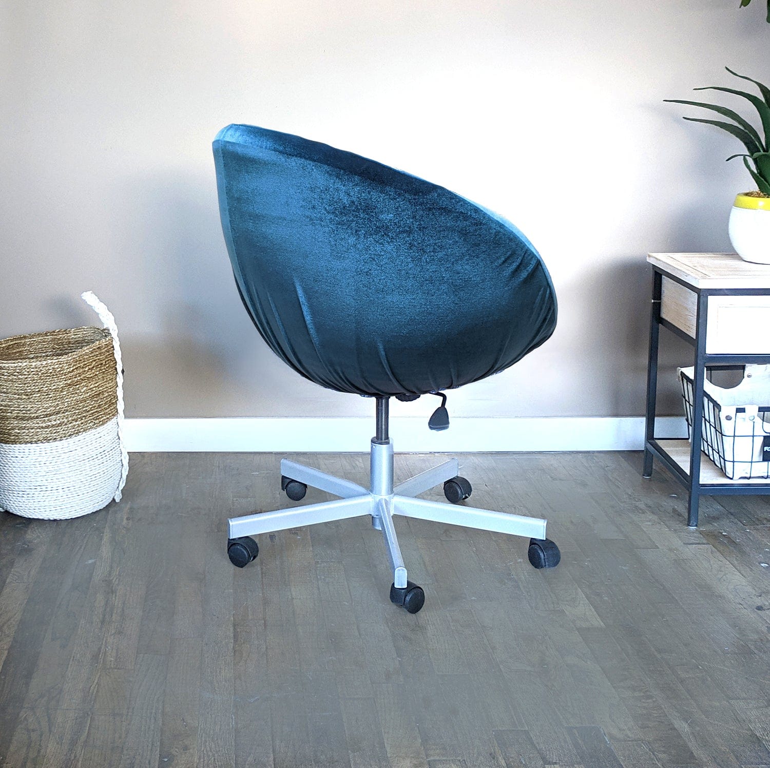 Rockin Cushions IKEA Skruvsta Velvet Navy Blue IKEA SKRUVSTA Chair Slip Cover