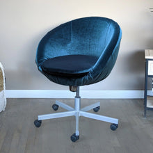 Load image into Gallery viewer, Rockin Cushions IKEA Skruvsta Velvet Navy Blue IKEA SKRUVSTA Chair Slip Cover