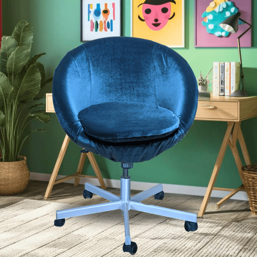 Velvet Navy Blue Slip Cover Compatible with IKEA SKRUVSTA Rockin Cushions