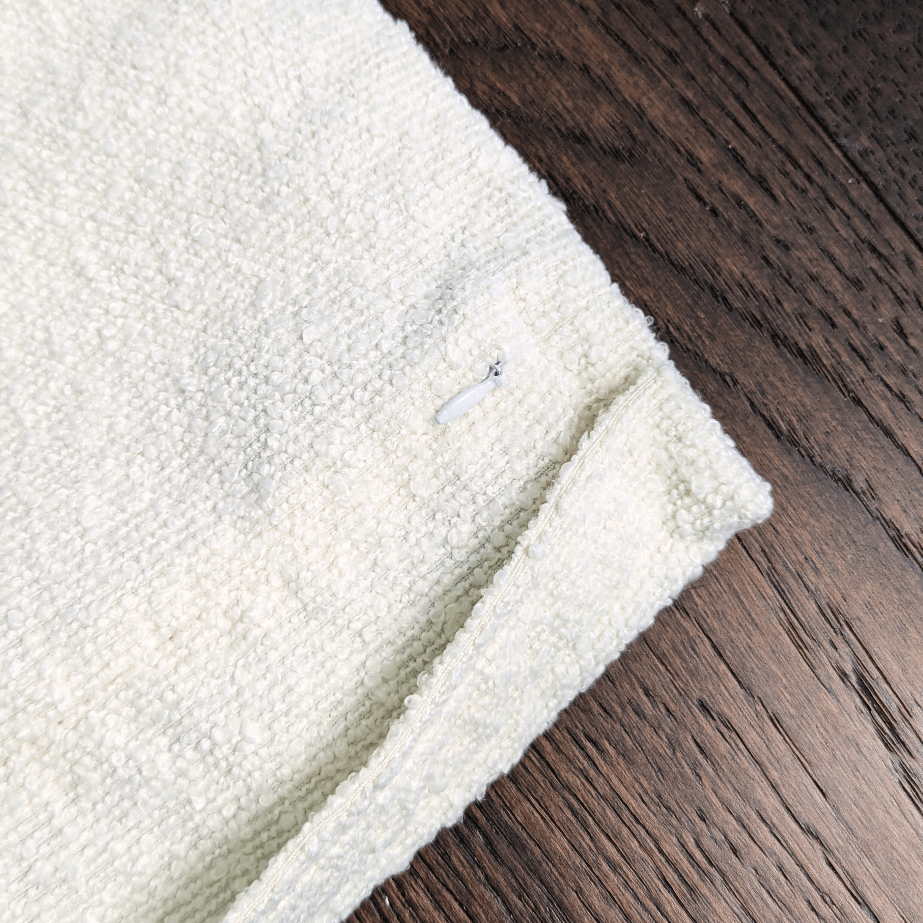 Rockin Cushions Natural White Boucle Cushion Cover, Compatible with IKEA Children's Poang