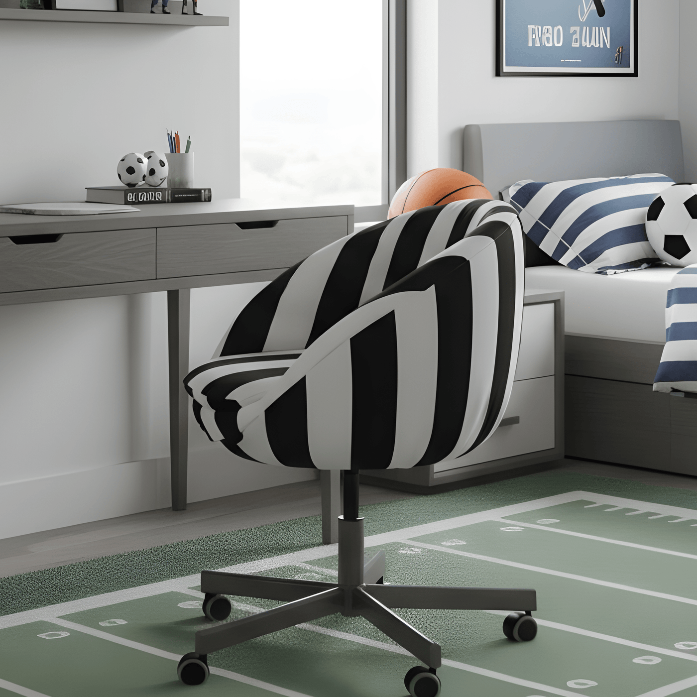 Black & White Stripe IKEA Skruvsta Chair Cover | Clearance Sale Black & White Stripe IKEA Skruvsta Chair Cover | Clearance Sale