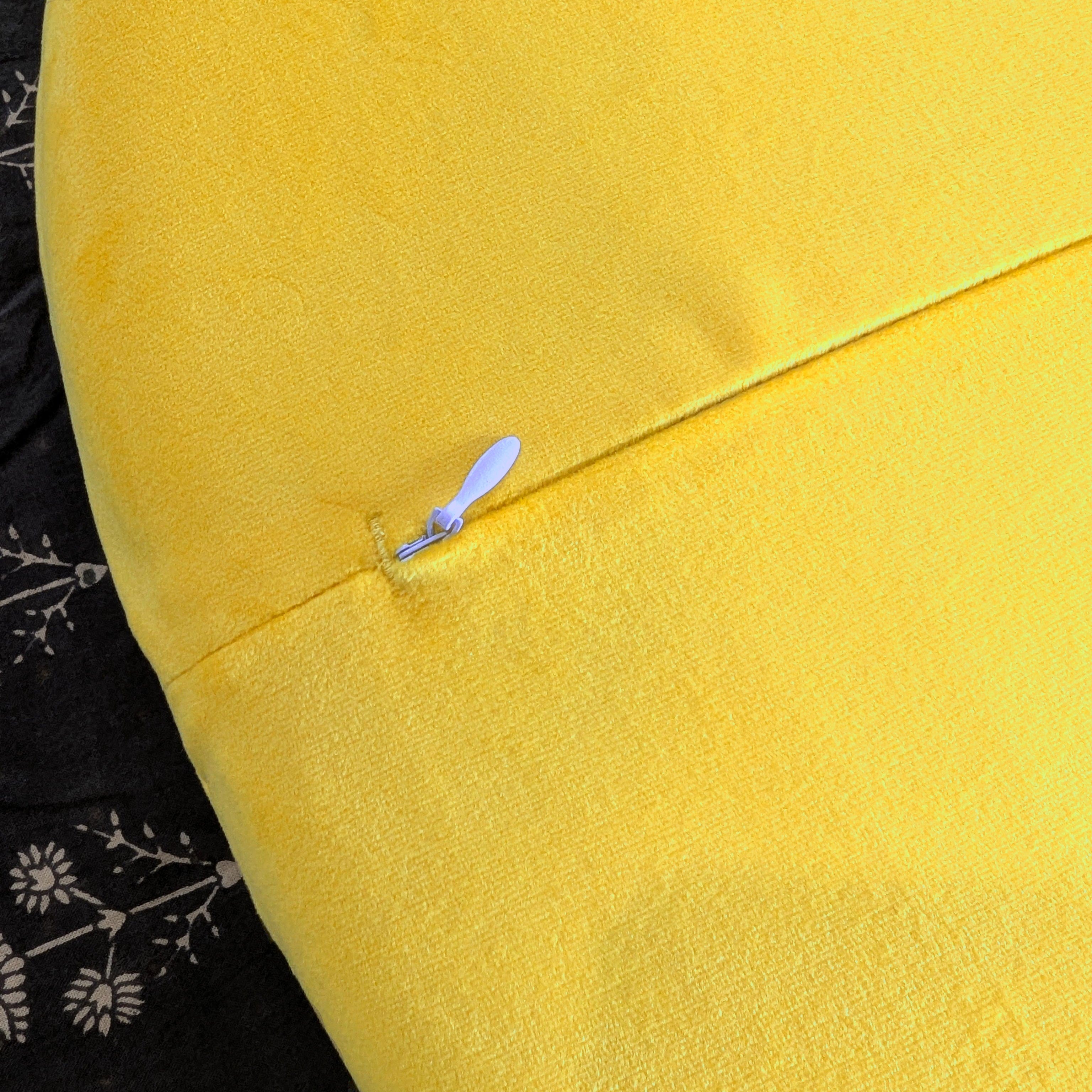 Rockin Cushions Office_Chair_Cover Bright Yellow Velvet Slipcover, Compatible with IKEA Skruvsta Chair – Bold, Modern Office Upgrade