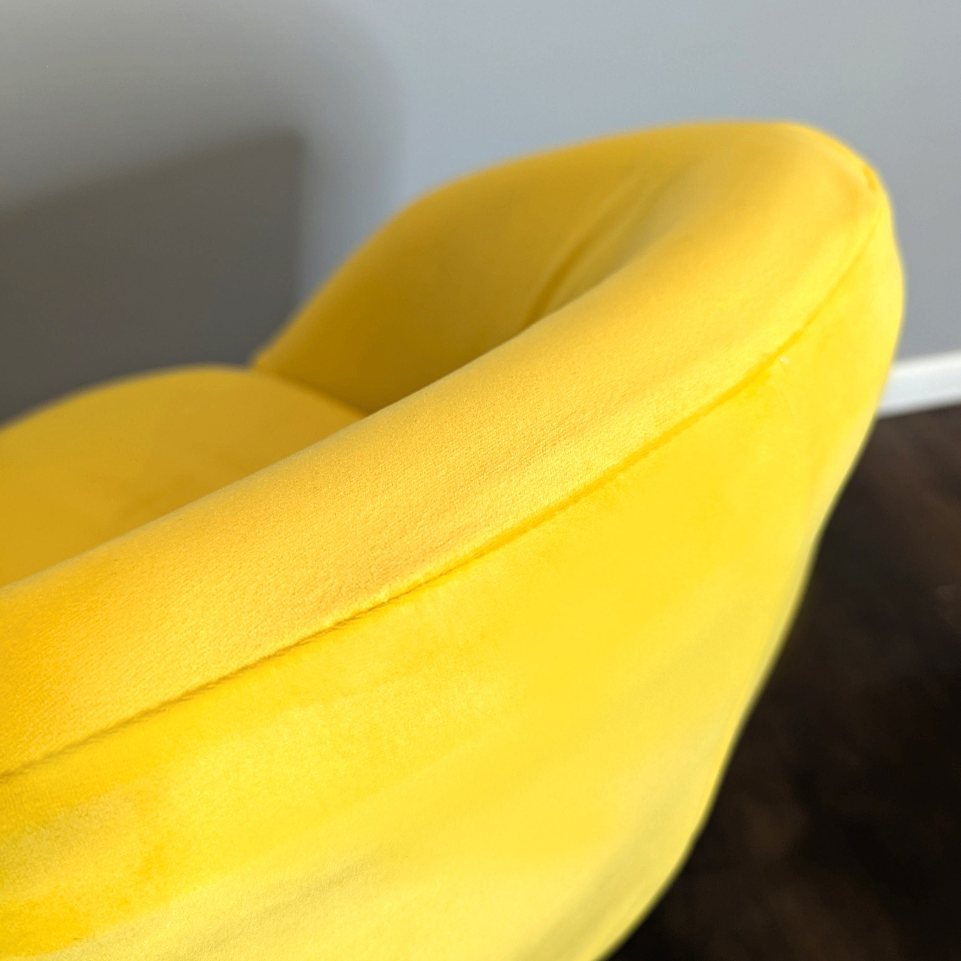 Rockin Cushions Office_Chair_Cover Bright Yellow Velvet Slipcover, Compatible with IKEA Skruvsta Chair – Bold, Modern Office Upgrade