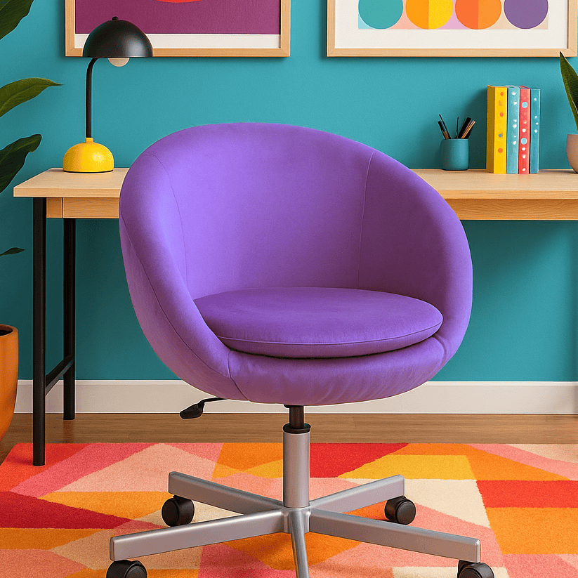 Rockin Cushions Office_Chair_Cover Lavender Velvet Slipcover Compatible with IKEA Skruvsta Chair – Luxurious, Stylish, and Functional