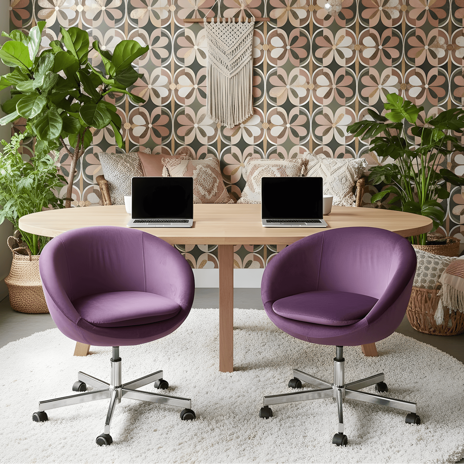 Rockin Cushions Office_Chair_Cover Lavender Velvet Slipcover Compatible with IKEA Skruvsta Chair – Luxurious, Stylish, and Functional