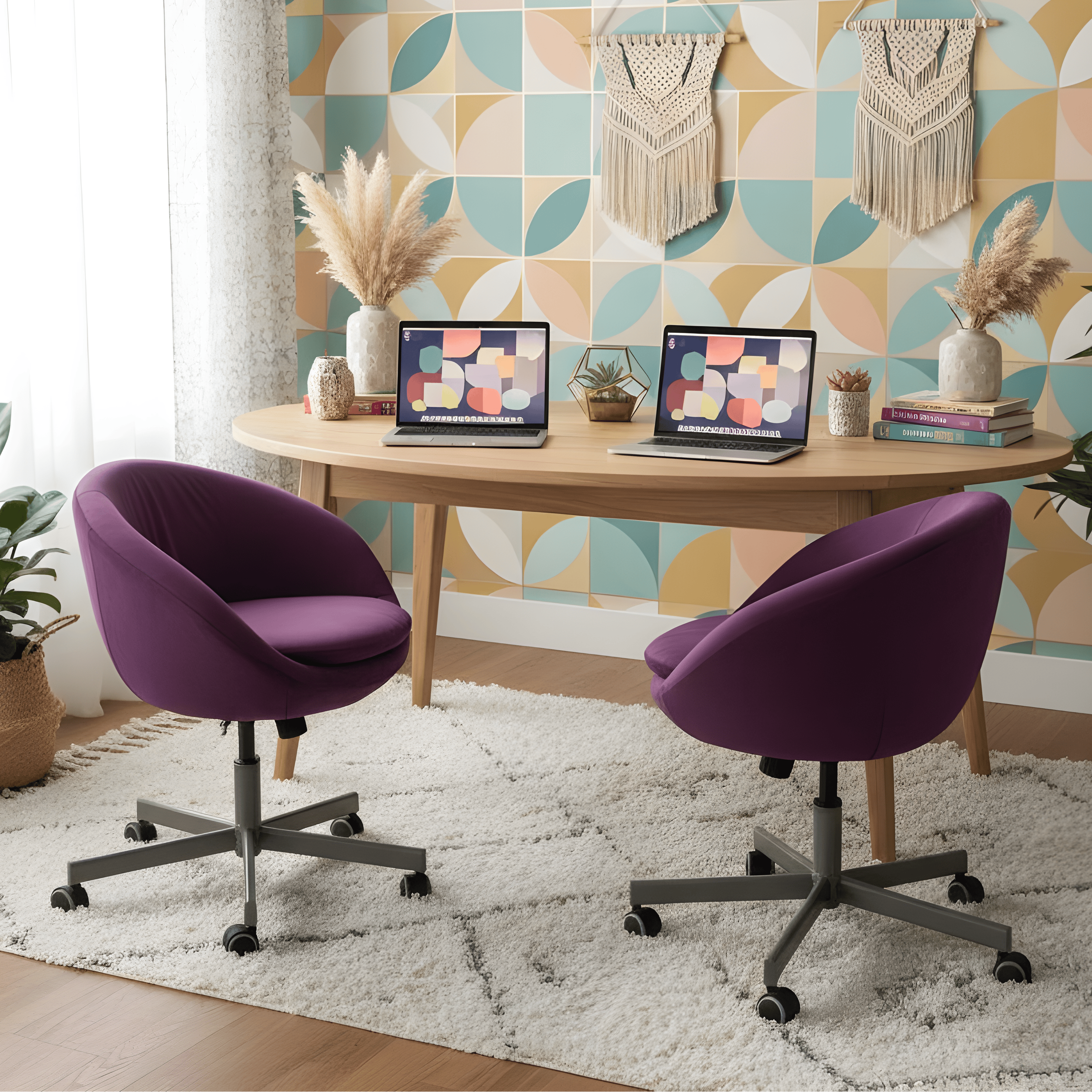 Rockin Cushions Office_Chair_Cover Lavender Velvet Slipcover Compatible with IKEA Skruvsta Chair – Luxurious, Stylish, and Functional